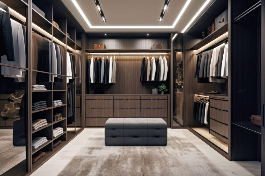 ウォークインクローゼットで収納力アップ